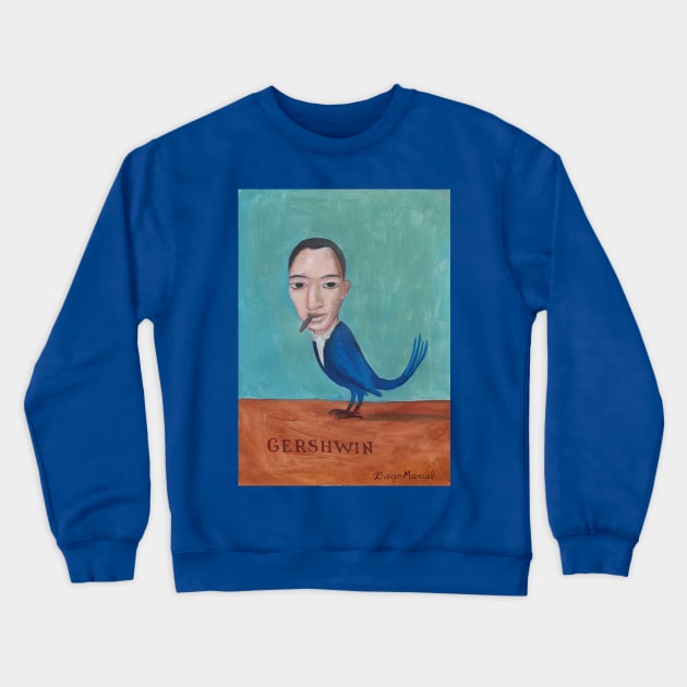 Gershwin bird Crewneck Sweatshirt by diegomanuel